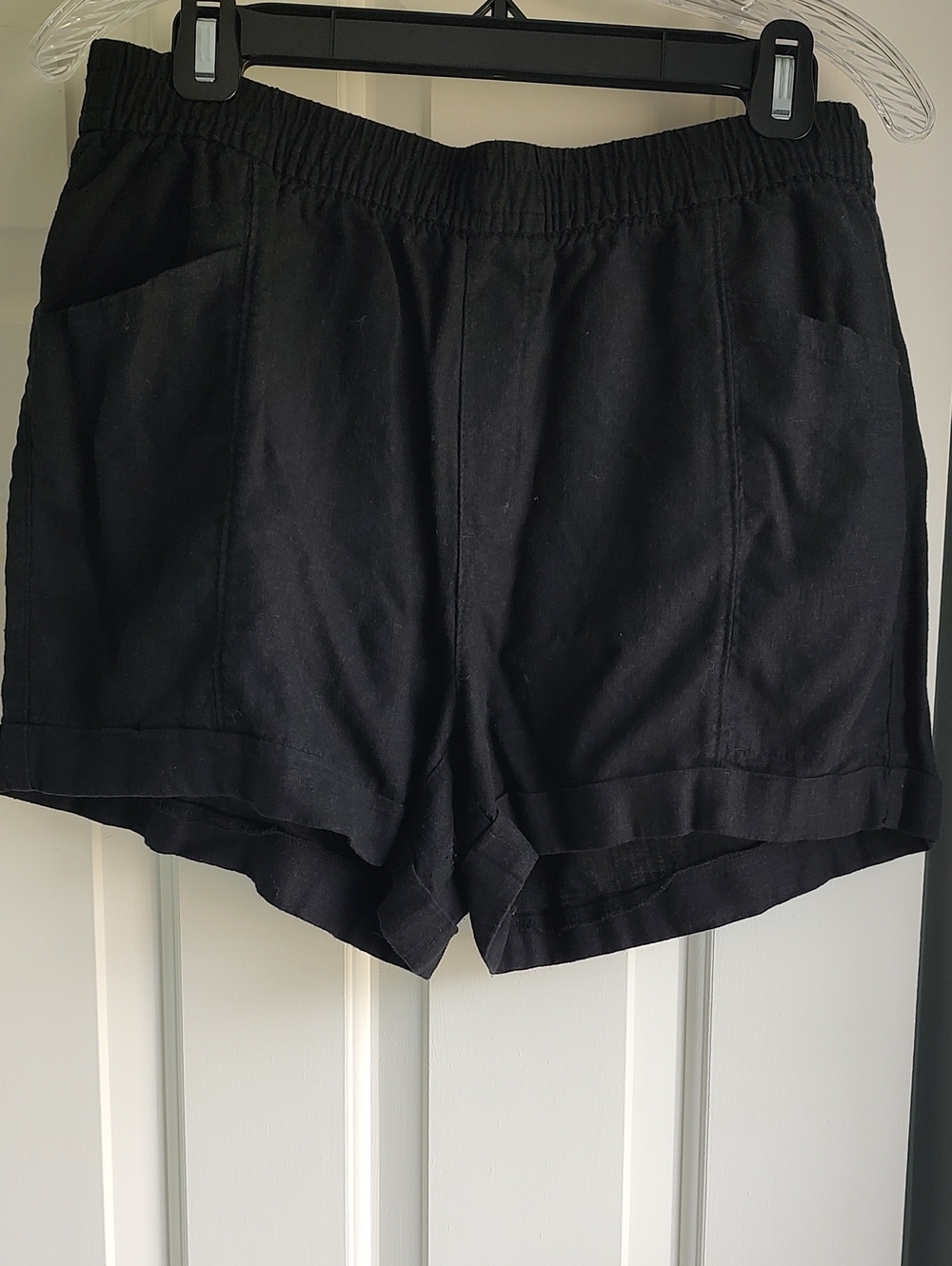 Old Navy Black High-Waist Elastic Shorts